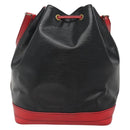 LOUIS VUITTON Epi Noe Shoulder Bag Bicolor Black Red M44017 LV Auth 141236-3