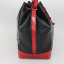 LOUIS VUITTON Epi Noe Shoulder Bag Bicolor Black Red M44017 LV Auth 141236-4