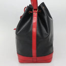 LOUIS VUITTON Epi Noe Shoulder Bag Bicolor Black Red M44017 LV Auth 141236-5