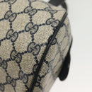 GUCCI GG Supreme Hand Bag PVC Navy Gold 89 02 062 Auth 141248-15