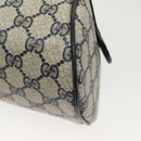 GUCCI GG Supreme Hand Bag PVC Navy Gold 89 02 062 Auth 141248-17