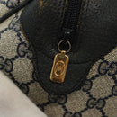 GUCCI GG Supreme Hand Bag PVC Navy Gold 89 02 062 Auth 141248-9