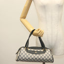 GUCCI GG Supreme Hand Bag PVC Navy Gold 89 02 062 Auth 141248-22