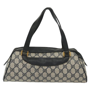 GUCCI GG Supreme Hand Bag PVC Navy Gold 89 02 062 Auth 141248 - 0
