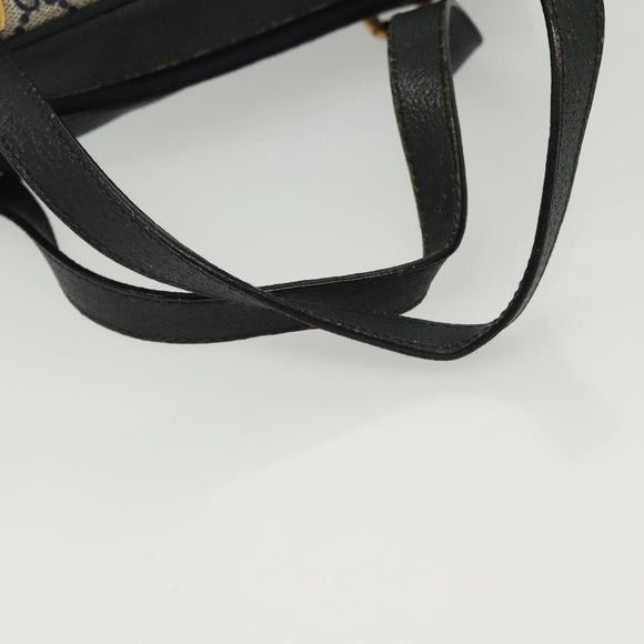 GUCCI GG Supreme Hand Bag PVC Navy Gold 89 02 062 Auth 141248
