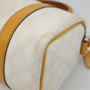 GUCCI GG Supreme Hand Bag PVC White Gold 193604 Auth 141249-12