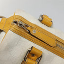 GUCCI GG Supreme Hand Bag PVC White Gold 193604 Auth 141249-16