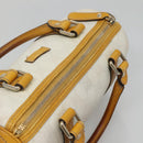 GUCCI GG Supreme Hand Bag PVC White Gold 193604 Auth 141249-6