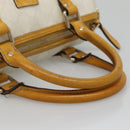 GUCCI GG Supreme Hand Bag PVC White Gold 193604 Auth 141249-7