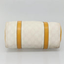 GUCCI GG Supreme Hand Bag PVC White Gold 193604 Auth 141249-9