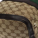 GUCCI GG Canvas Web Sherry Line Boston Bag Beige Gold Auth 141252-11
