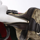 GUCCI GG Canvas Web Sherry Line Boston Bag Beige Gold Auth 141252-15