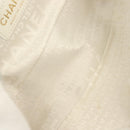 CHANEL Chain Choco Bar Line Bag Lamb Skin Black White gold CC Auth 141256-11