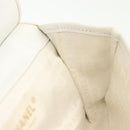 CHANEL Chain Choco Bar Line Bag Lamb Skin Black White gold CC Auth 141256-21