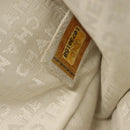 CHANEL Chain Choco Bar Line Bag Lamb Skin Black White gold CC Auth 141256-12