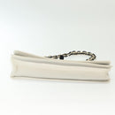 CHANEL Chain Choco Bar Line Bag Lamb Skin Black White gold CC Auth 141256-5