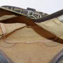 FENDI Zucca Canvas Boston Bag Black Brown Auth 141265-17