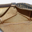 FENDI Zucca Canvas Boston Bag Black Brown Auth 141265-18