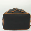 SAINT LAURENT Shoulder Bag PVC Canvas Black Gold Auth 141268-5