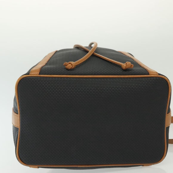 SAINT LAURENT Shoulder Bag PVC Canvas Black Gold Auth 141268