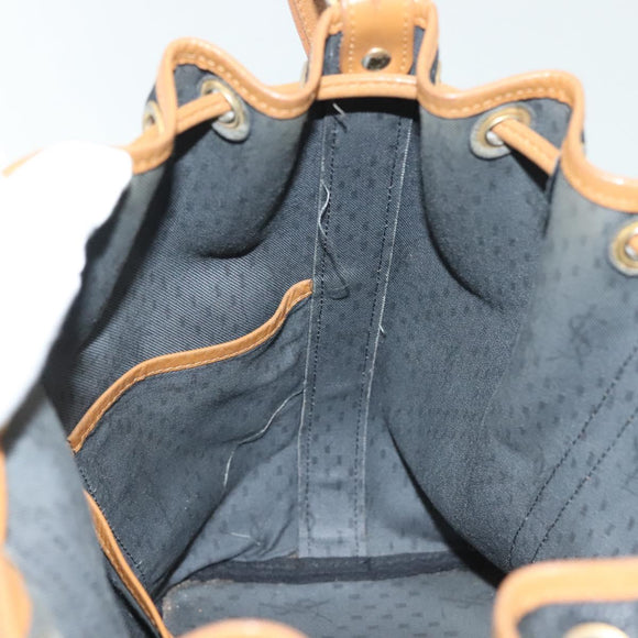 SAINT LAURENT Shoulder Bag PVC Canvas Black Gold Auth 141268