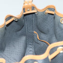 SAINT LAURENT Shoulder Bag PVC Canvas Black Gold Auth 141268-21