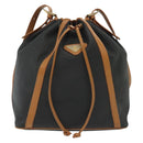 SAINT LAURENT Shoulder Bag PVC Canvas Black Gold Auth 141268-13