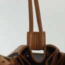 SAINT LAURENT Shoulder Bag PVC Canvas Black Gold Auth 141268-8