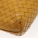 BOTTEGA VENETA INTRECCIATO Shoulder Bag Leather Yellow Gold Auth 141269-13