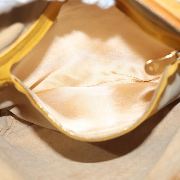 BOTTEGA VENETA INTRECCIATO Shoulder Bag Leather Yellow Gold Auth 141269