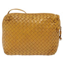 BOTTEGA VENETA INTRECCIATO Shoulder Bag Leather Yellow Gold Auth 141269-3