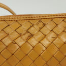 BOTTEGA VENETA INTRECCIATO Shoulder Bag Leather Yellow Gold Auth 141269-4