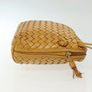 BOTTEGA VENETA INTRECCIATO Shoulder Bag Leather Yellow Gold Auth 141269-5