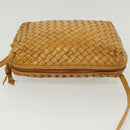 BOTTEGA VENETA INTRECCIATO Shoulder Bag Leather Yellow Gold Auth 141269-7