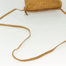 BOTTEGA VENETA INTRECCIATO Shoulder Bag Leather Yellow Gold Auth 141269-8