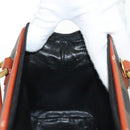 FENDI Pecan Canvas Mini Hand Bag PVC Brown Black gold Auth 141279-22