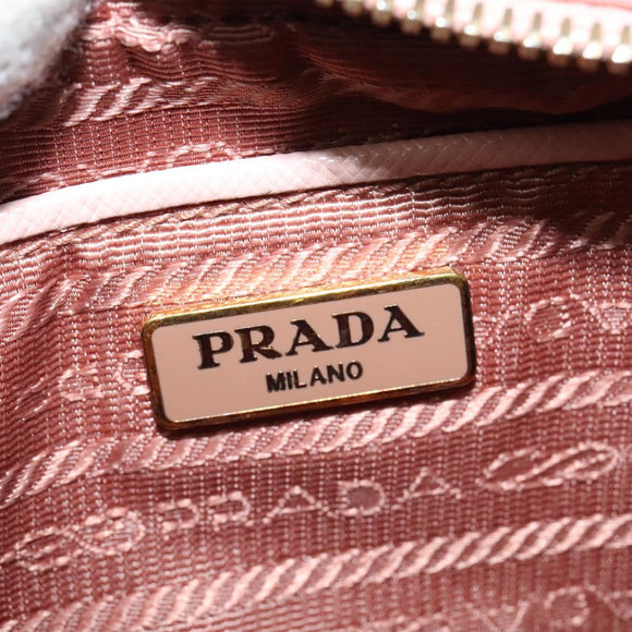 PRADA Shoulder Bag Safiano leather Pink Gold Auth 141282