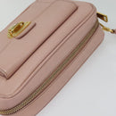 PRADA Shoulder Bag Safiano leather Pink Gold Auth 141282-6
