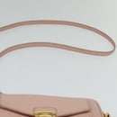PRADA Shoulder Bag Safiano leather Pink Gold Auth 141282-8