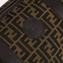 FENDI Zucca Canvas Boston Bag Black Brown Auth 141285-15