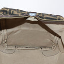 FENDI Zucca Canvas Boston Bag Black Brown Auth 141285-19