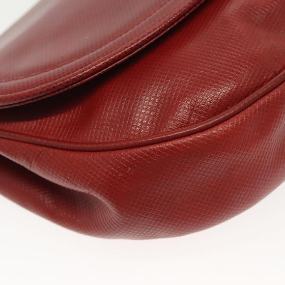 BOTTEGA VENETA Shoulder Bag Leather Red Gold Auth 141290