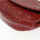 BOTTEGA VENETA Shoulder Bag Leather Red Gold Auth 141290-14