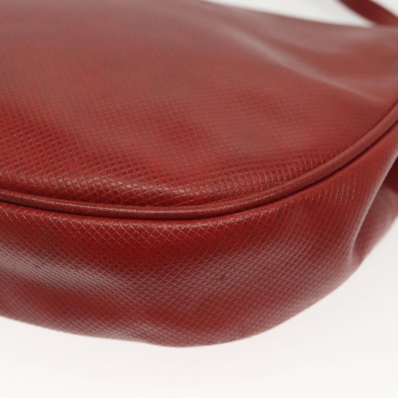 BOTTEGA VENETA Shoulder Bag Leather Red Gold Auth 141290