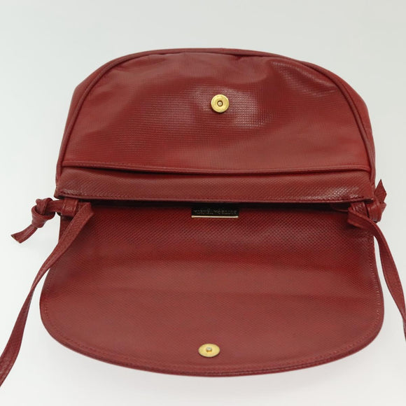 BOTTEGA VENETA Shoulder Bag Leather Red Gold Auth 141290