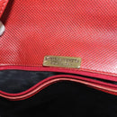 BOTTEGA VENETA Shoulder Bag Leather Red Gold Auth 141290-17