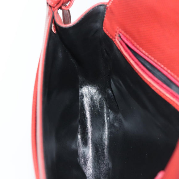 BOTTEGA VENETA Shoulder Bag Leather Red Gold Auth 141290