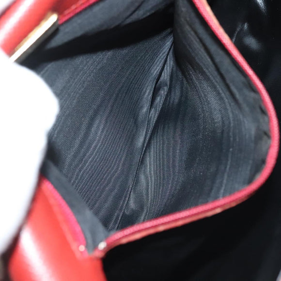 BOTTEGA VENETA Shoulder Bag Leather Red Gold Auth 141290