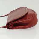 BOTTEGA VENETA Shoulder Bag Leather Red Gold Auth 141290-4