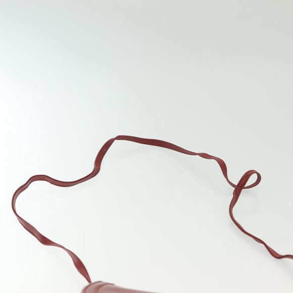 BOTTEGA VENETA Shoulder Bag Leather Red Gold Auth 141290